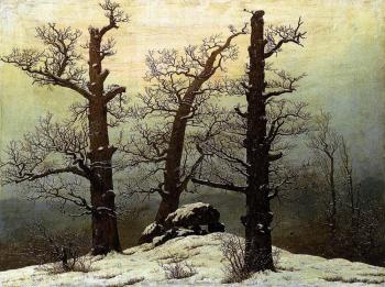Caspar David Friedrich : Dolmen In The Snow